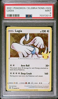2021 Pokemon Celebrations 022 Lugia PSA