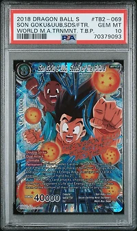 2018 Dragon Ball Super Card Game World Martial Arts Tournament Themed Booster Pack Tb2-069 Son Goku & Uub