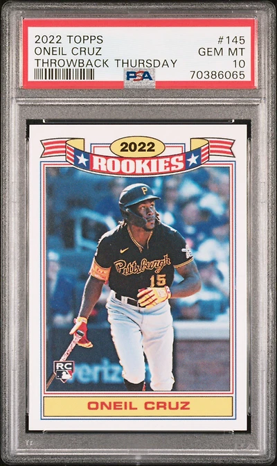 2022 Topps Throwback Thursday 145 Oneil Cruz PSA 10