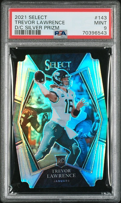 2021 Panini Select Trevor Lawrence Die-cut Silver Prizm PSA