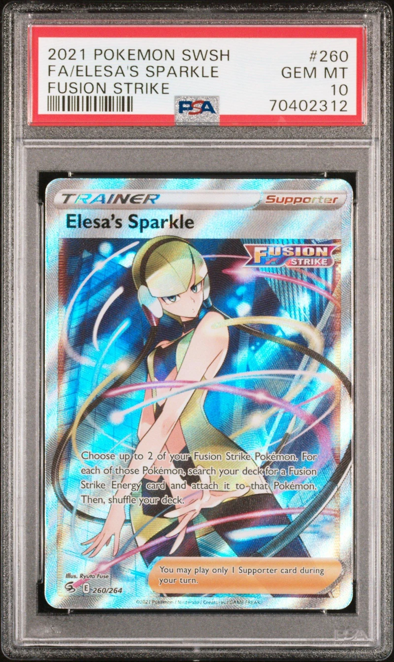 2021 Pokemon Sword & Shield Fusion Strike 260 Full Art/elesa's Sparkle PSA