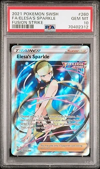 2021 Pokemon Sword & Shield Fusion Strike 260 Full Art/elesa's Sparkle PSA