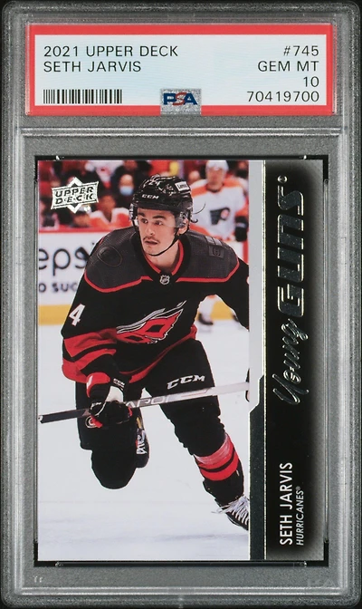 2021-2022 Upper Deck 745 Seth Jarvis PSA 10