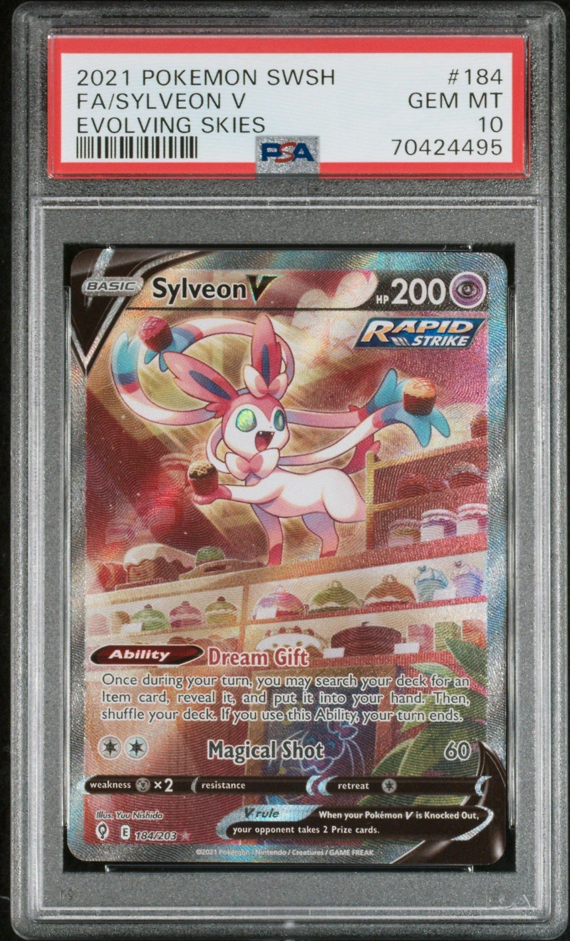 2021 Pokemon Sword & Shield Evolving Skies Full Art/sylveon V PSA