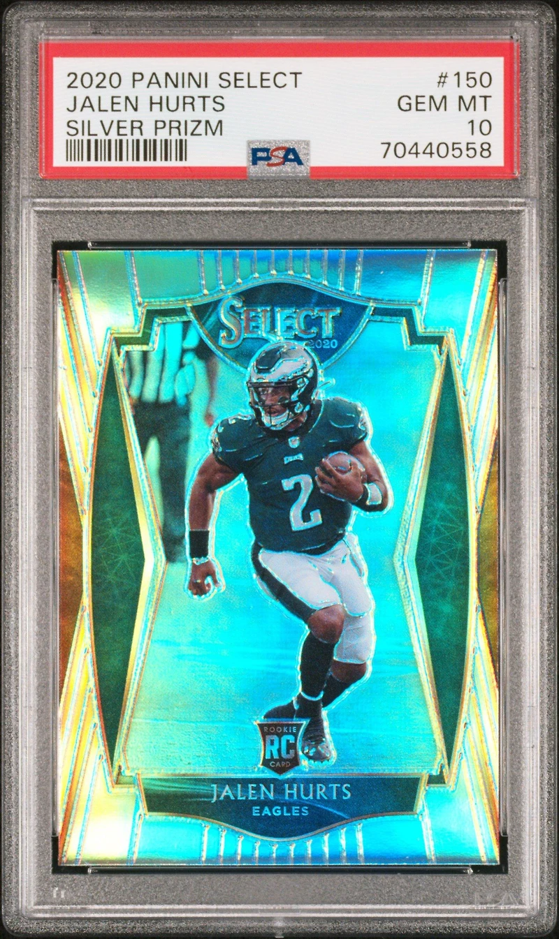 2020 Panini Select 150 Jalen Hurts Silver Prizm PSA 10