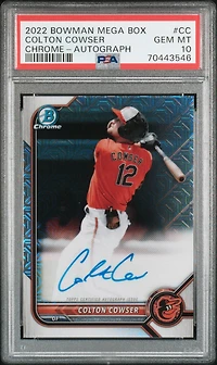2022 Bowman Mega Box Chrome Autographs Cc Colton Cowser PSA 10