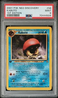 2001 Pokemon Neo Discovery 56 Kabuto 1st Edition PSA
