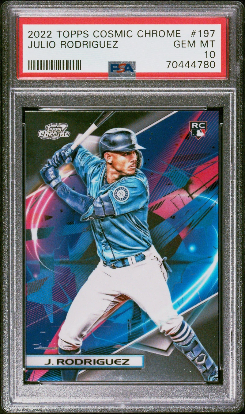 2022 Topps Cosmic Chrome 197 Julio Rodriguez PSA 10
