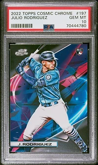2022 Topps Cosmic Chrome 197 Julio Rodriguez PSA 10