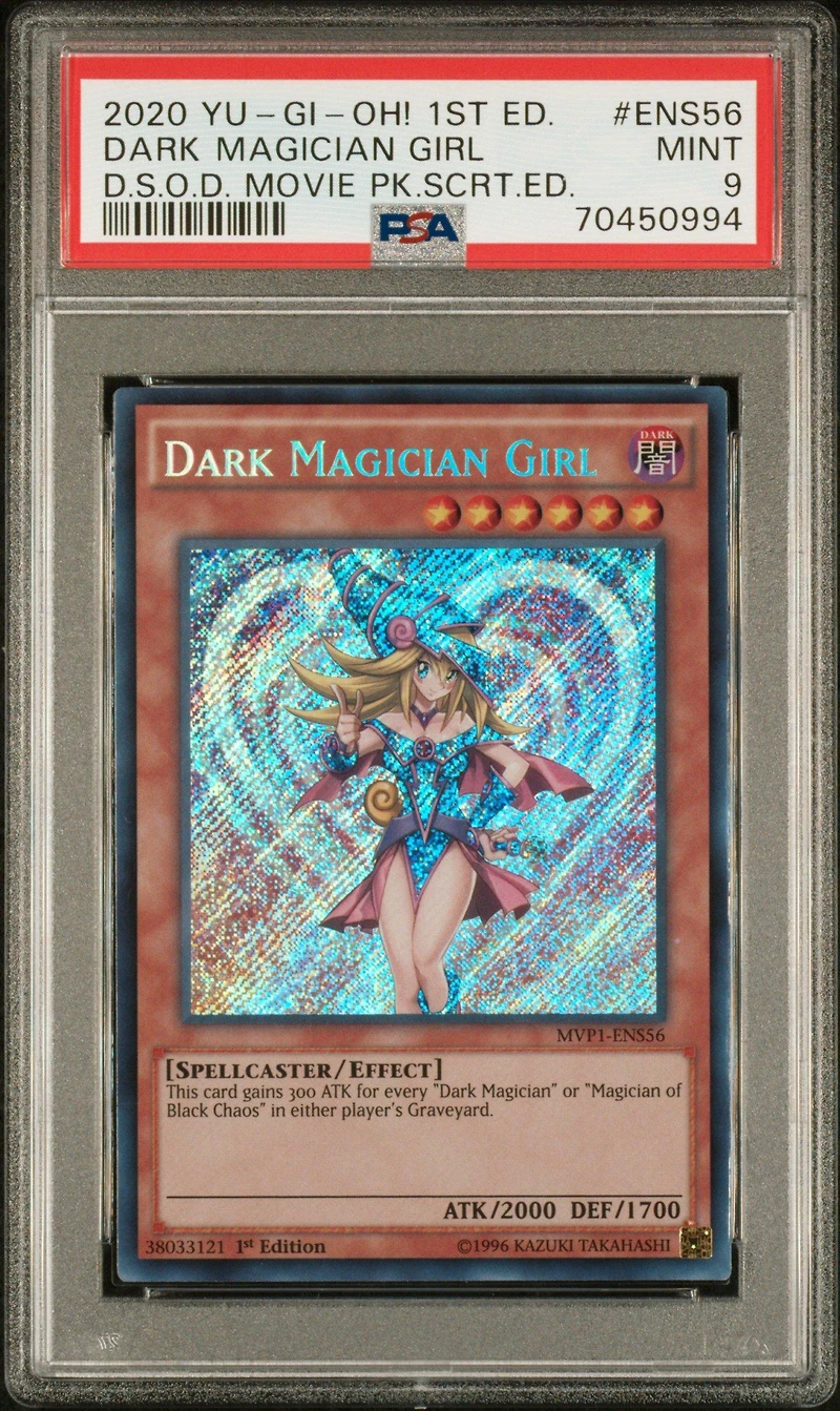 2020 Yu-gi-oh! The Dark Side Of Dimensions Movie Pack Secret Edition Ens56 Dark Magician Girl PSA 9