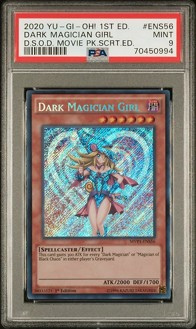 2020 Yu-gi-oh! The Dark Side Of Dimensions Movie Pack Secret Edition Ens56 Dark Magician Girl PSA 9