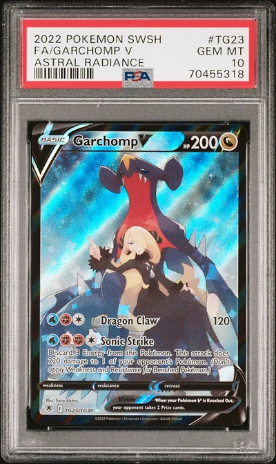 2022 Pokemon Sword & Shield Astral Radiance Tg23 Full Art/garchomp V PSA
