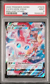 2022 Pokemon Sword & Shield Brilliant Stars Tg15 Full Art/sylveon Vmax PSA