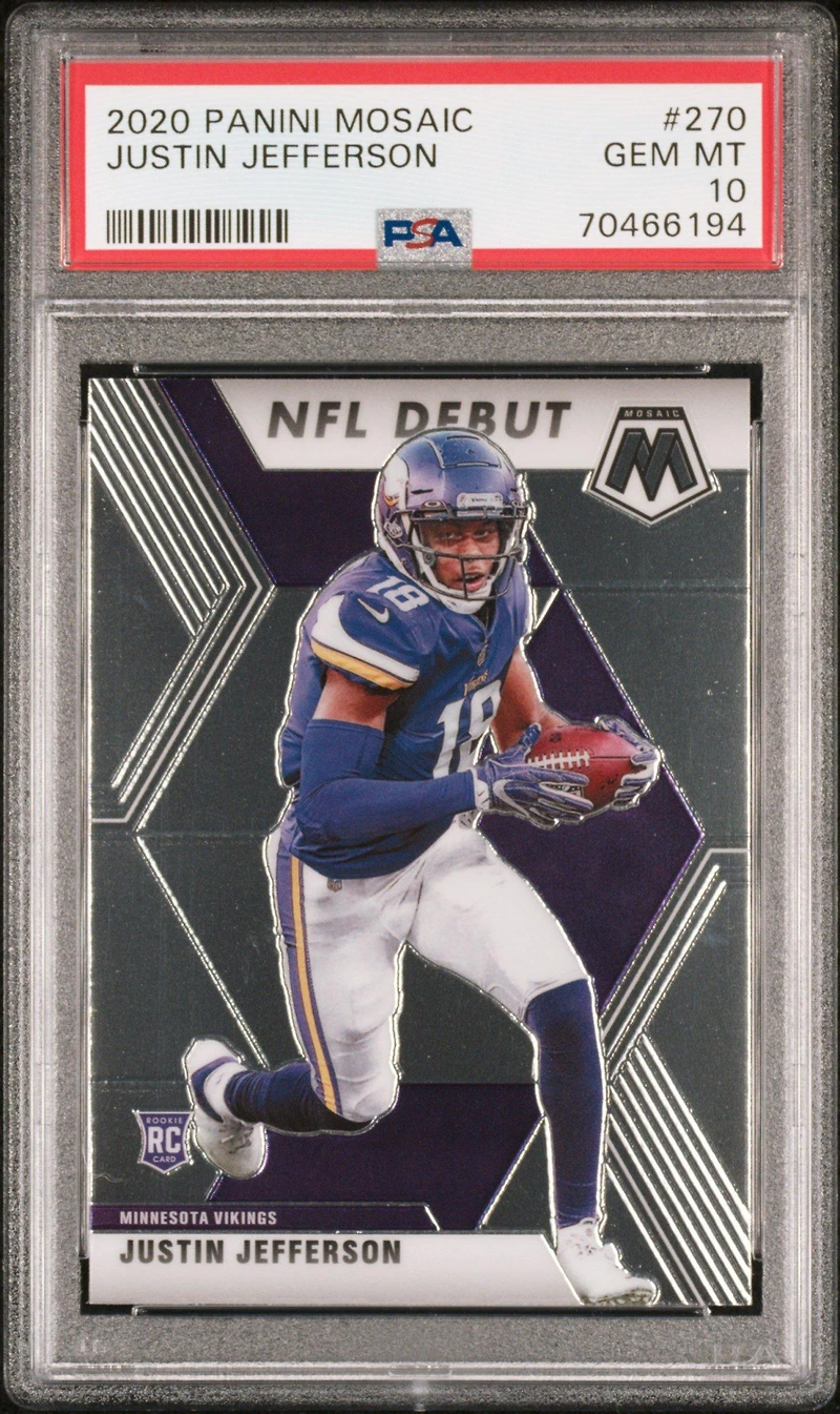 2020 Panini Mosaic 270 Justin Jefferson PSA