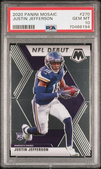 2020 Panini Mosaic 270 Justin Jefferson PSA