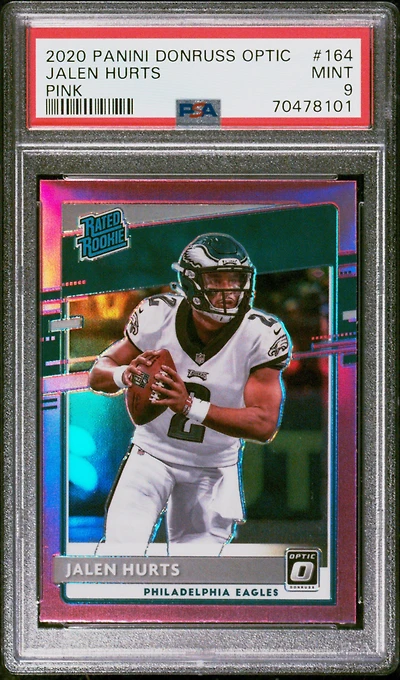2020 Panini Donruss Optic 164 Jalen Hurts PSA