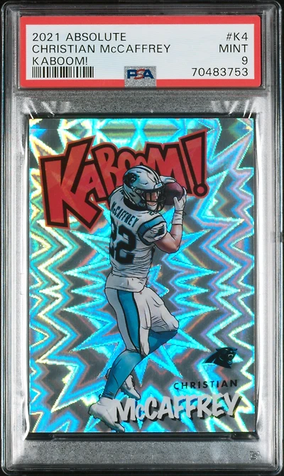 2021 Panini Absolute Kaboom! K4 Christian Mccaffrey PSA 9