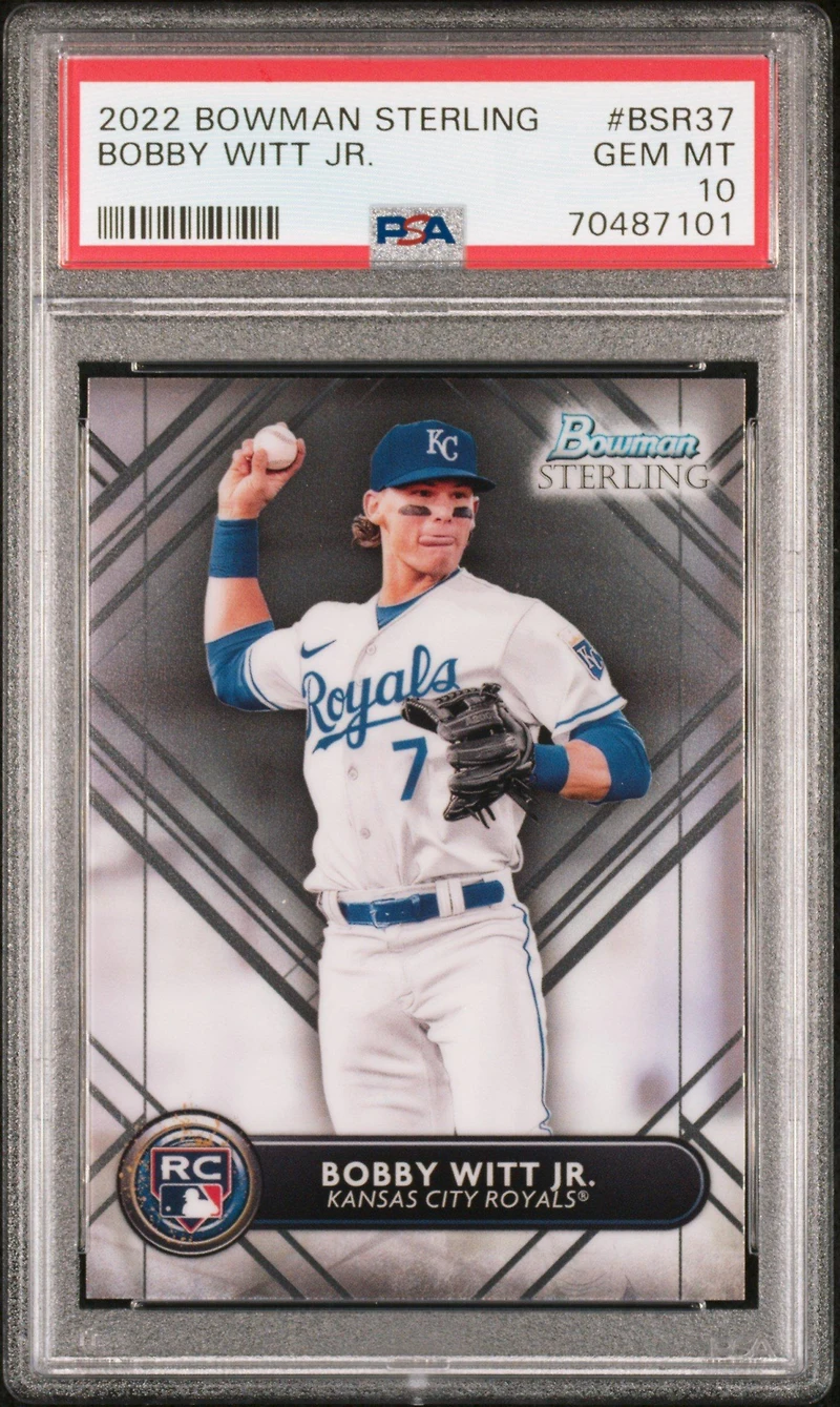 2022 Bowman Sterling Bsr37 Bobby Witt Jr. PSA 10