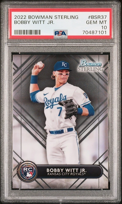 2022 Bowman Sterling Bsr37 Bobby Witt Jr. PSA 10