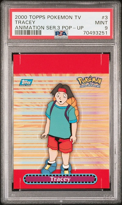 2000 Topps Pokemon Tv Animation Series 3 Pop-up 3 Tracey PSA 9
