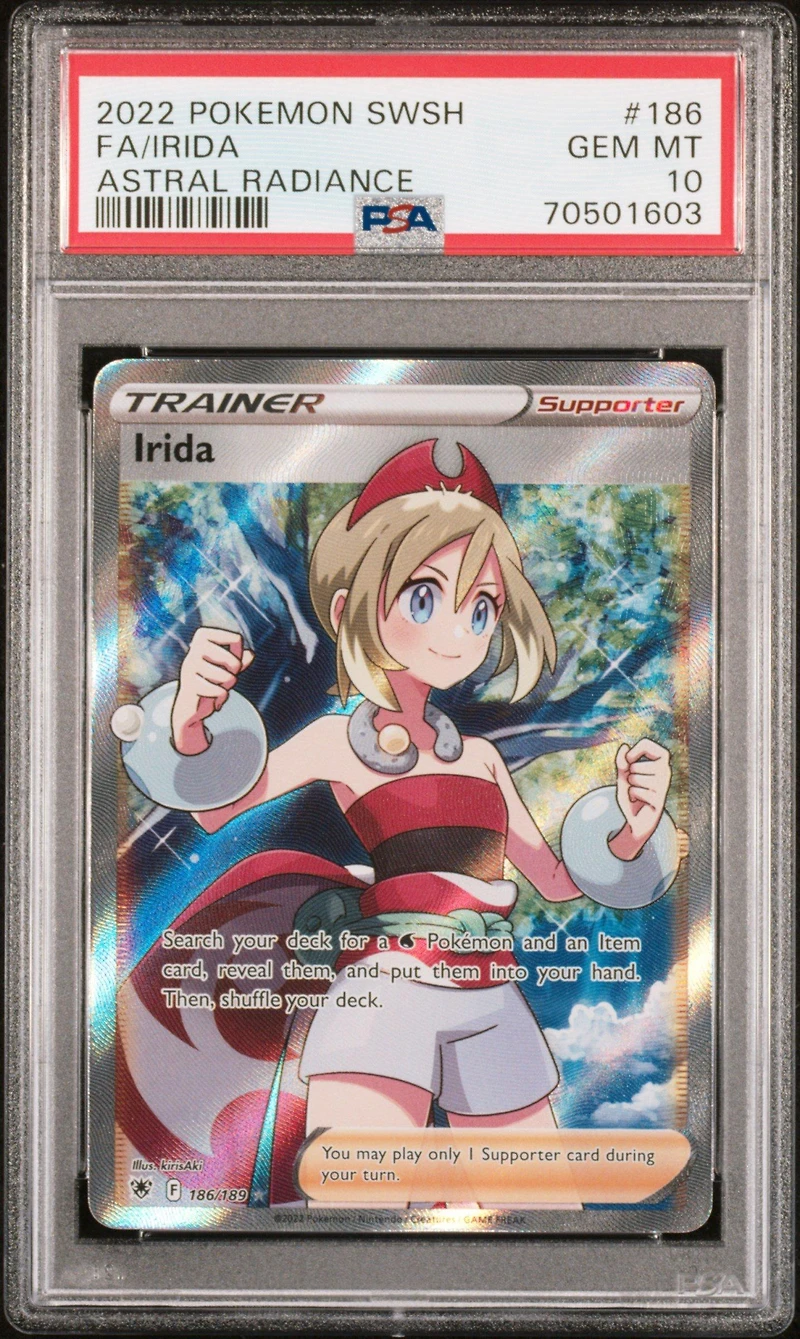2022 Pokemon Sword & Shield Astral Radiance 186 Full Art/irida PSA
