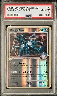 2009 Pokemon Platinum 7 Dialga G-reverse Foil PSA 8