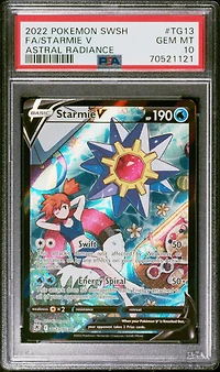 2022 Pokemon Sword & Shield Astral Radiance Tg13 Full Art/starmie V PSA