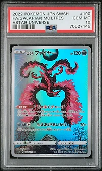 2022 Pokemon Japanese Sword & Shield Vstar Universe 190 Full Art/galarian Moltres PSA