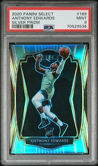2020 Panini Select 169 Anthony Edwards Silver Prizm PSA 9