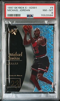 1997 Skybox E-x2001 9 Michael Jordan PSA 8