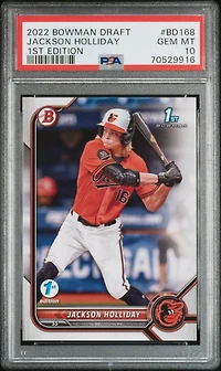 2022 Bowman Draft 1st Edition 168 Jackson Holliday PSA 10