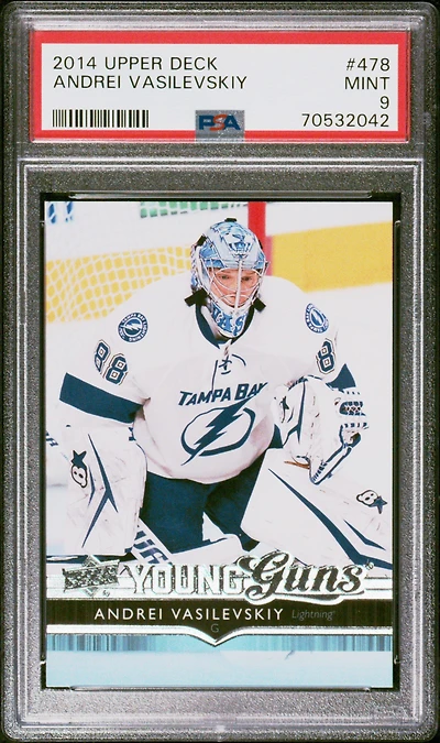 2014 Upper Deck 478 Andrei Vasilevskiy PSA 9