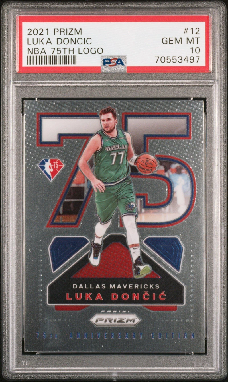 2021 Panini Prizm Nba 75th Logo 12 Luka Doncic PSA 10