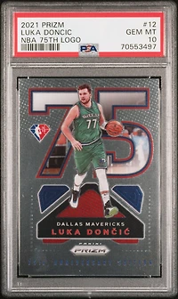 2021 Panini Prizm Nba 75th Logo 12 Luka Doncic PSA 10