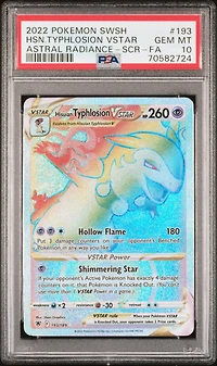 2022 Pokemon Sword & Shield Astral Radiance 193 Full Art/hisuian Typhlosion Vstar Secret PSA