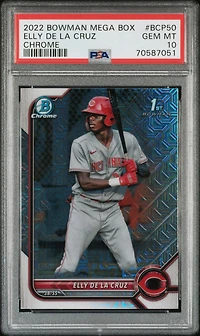 2022 Bowman Mega Box Chrome 50 Elly De La Cruz PSA