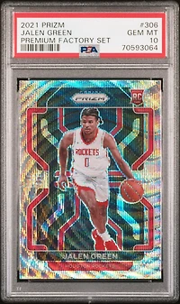 2021 Panini Prizm Factory Set 306 Jalen Green PSA 10