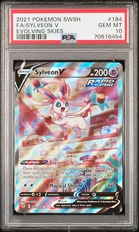 2021 Pokemon Sword & Shield Evolving Skies 184 Fa/sylveon V PSA