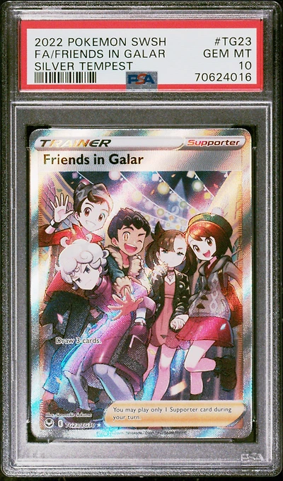2022 Pokemon Sword & Shield Silver Tempest Tg23 Fa/friends In Galar PSA