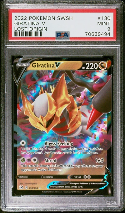 2022 Pokemon Sword & Shield Lost Origin 130 Giratina V PSA