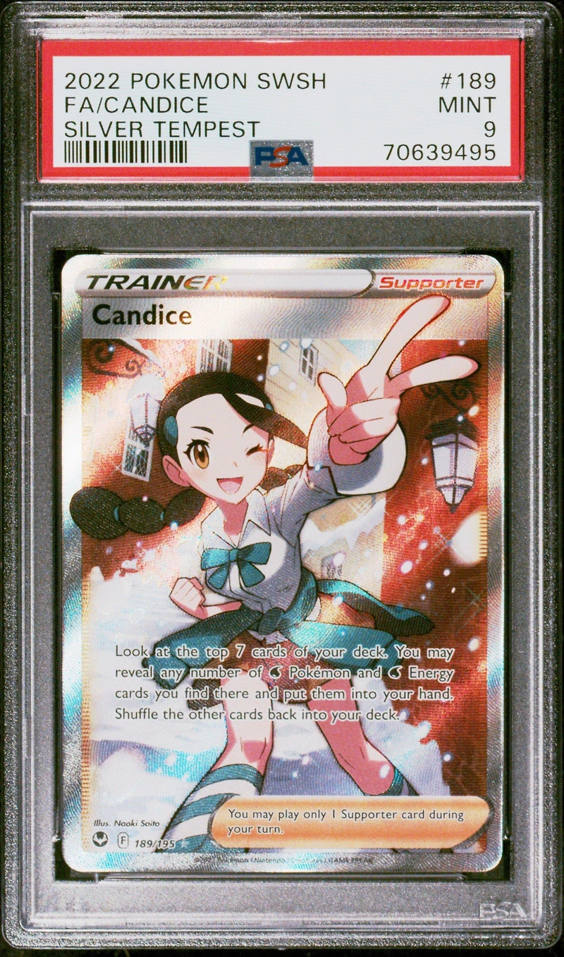 2022 Pokemon Sword & Shield Silver Tempest 189 Fa/candice PSA