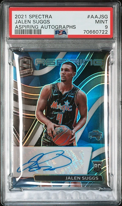 2021 Panini Spectra Aspiring Autographs Aajsg Jalen Suggs PSA 9