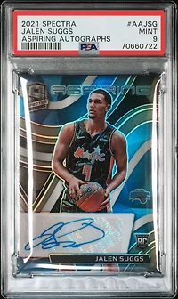 2021 Panini Spectra Aspiring Autographs Aajsg Jalen Suggs PSA 9