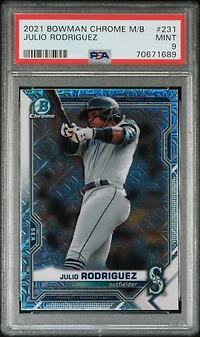 2021 Bowman Chrome Mega Box 231 Julio Rodriguez PSA 9