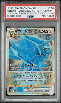 2022 Pokemon Sword & Shield Astral Radiance Full Art/origin Forme Dialga Vstar Secret PSA
