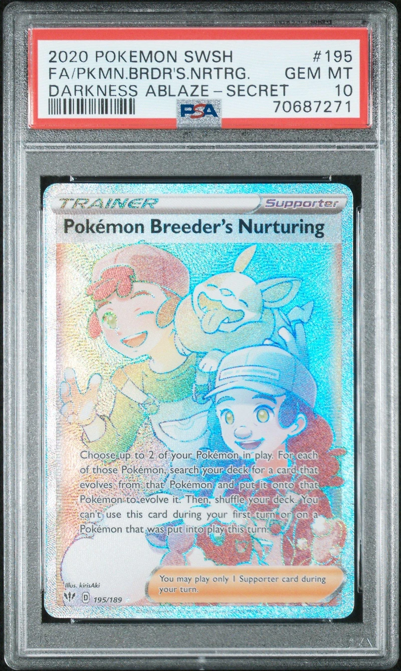 2020 Pokemon Sword & Shield Darkness Ablaze 195 Fa/pkmn.brdr's.nrtrg. PSA 10