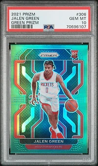 2021 Panini Prizm 306 Jalen Green Green Prizm PSA 10