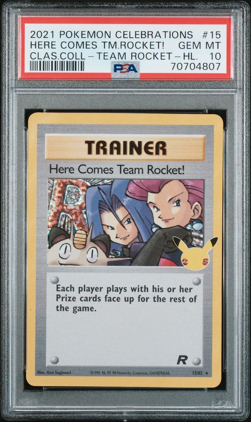 2021 Pokemon Celebrations Classic Collection 15 Here Comes Tm.rocket! PSA 10