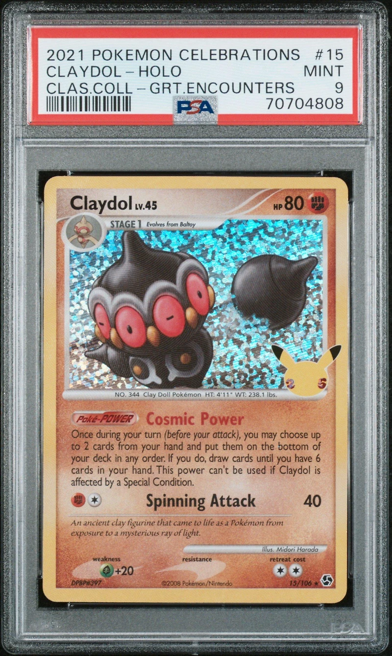 2021 Pokemon Celebrations Classic Collection 15 Claydol-holo PSA
