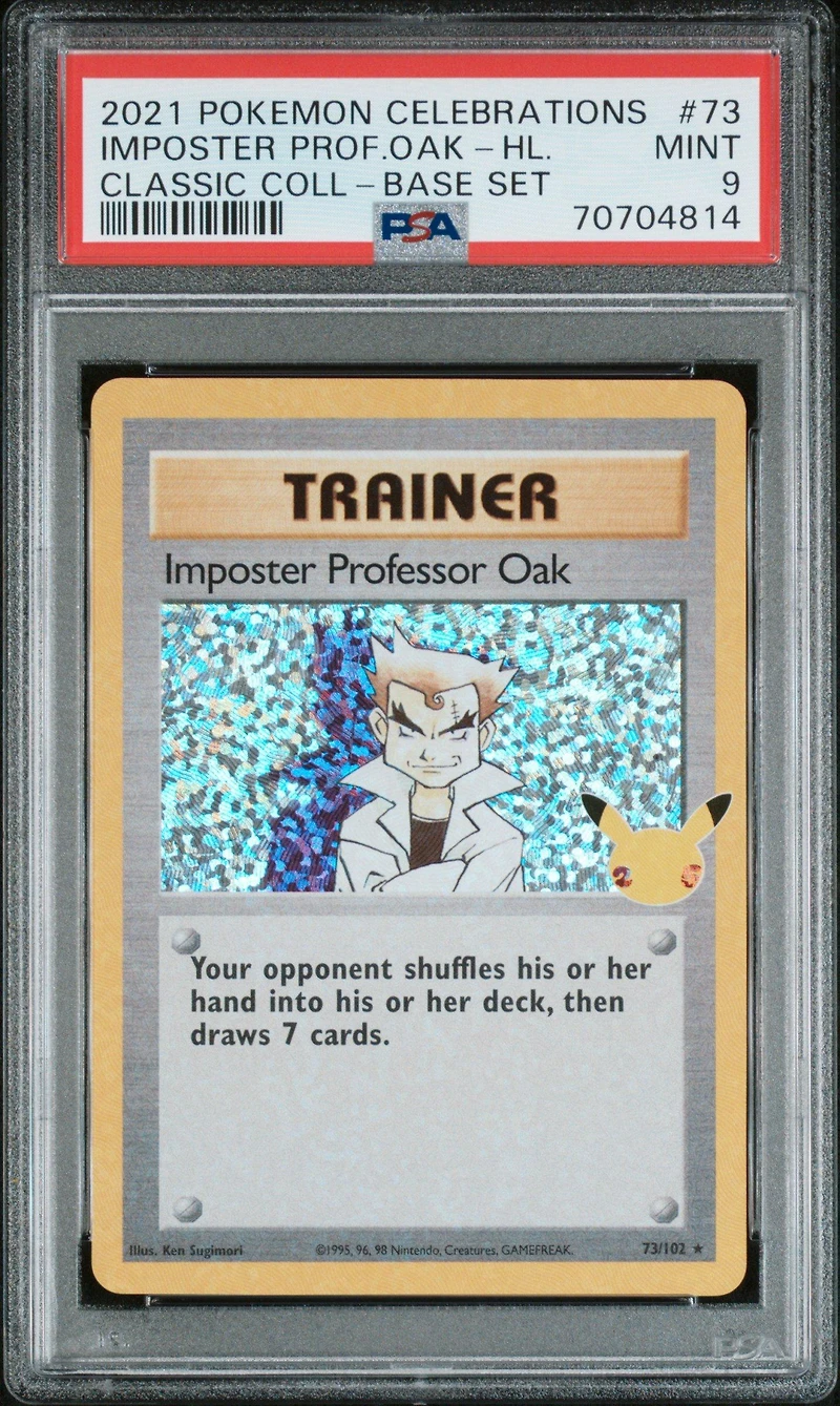 2021 Pokemon Celebrations Classic Collection 73 Imposter Professor Oak-holo PSA